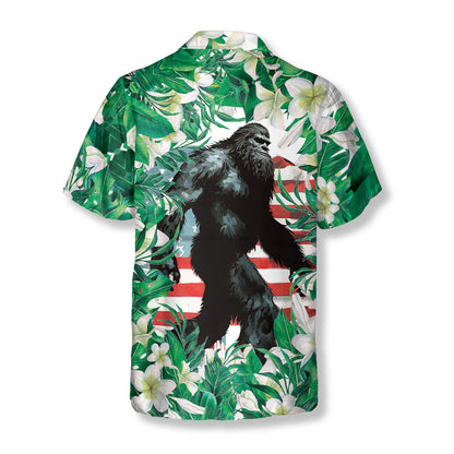 Tropical Leaves Bigfoot Hawaiian Shirts For Men