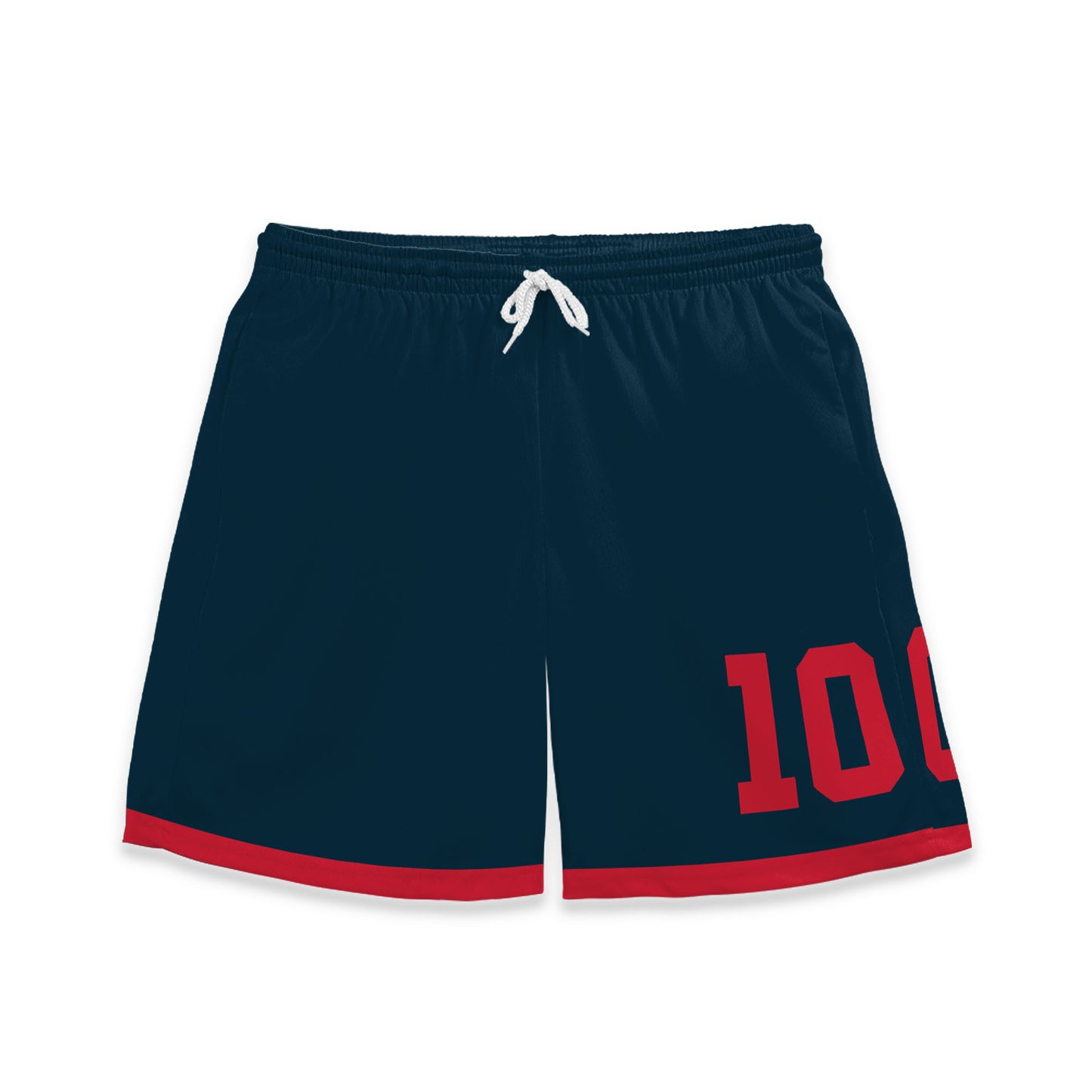 Custom Team Red and Navy Pattern Soccer Jersey