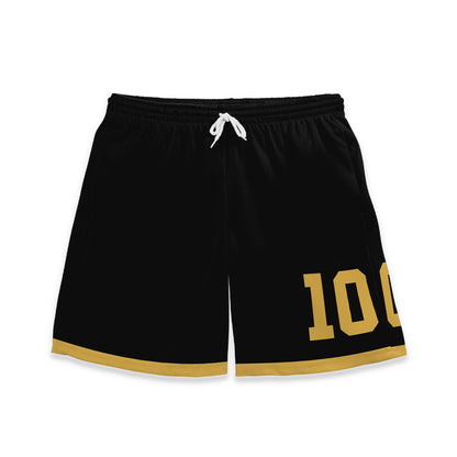 Custom Team Gold and Black Pattern Soccer Jersey