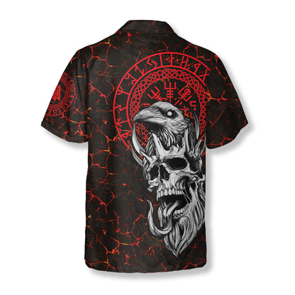 Viking Great Warrior Skull Hawaiian Shirt