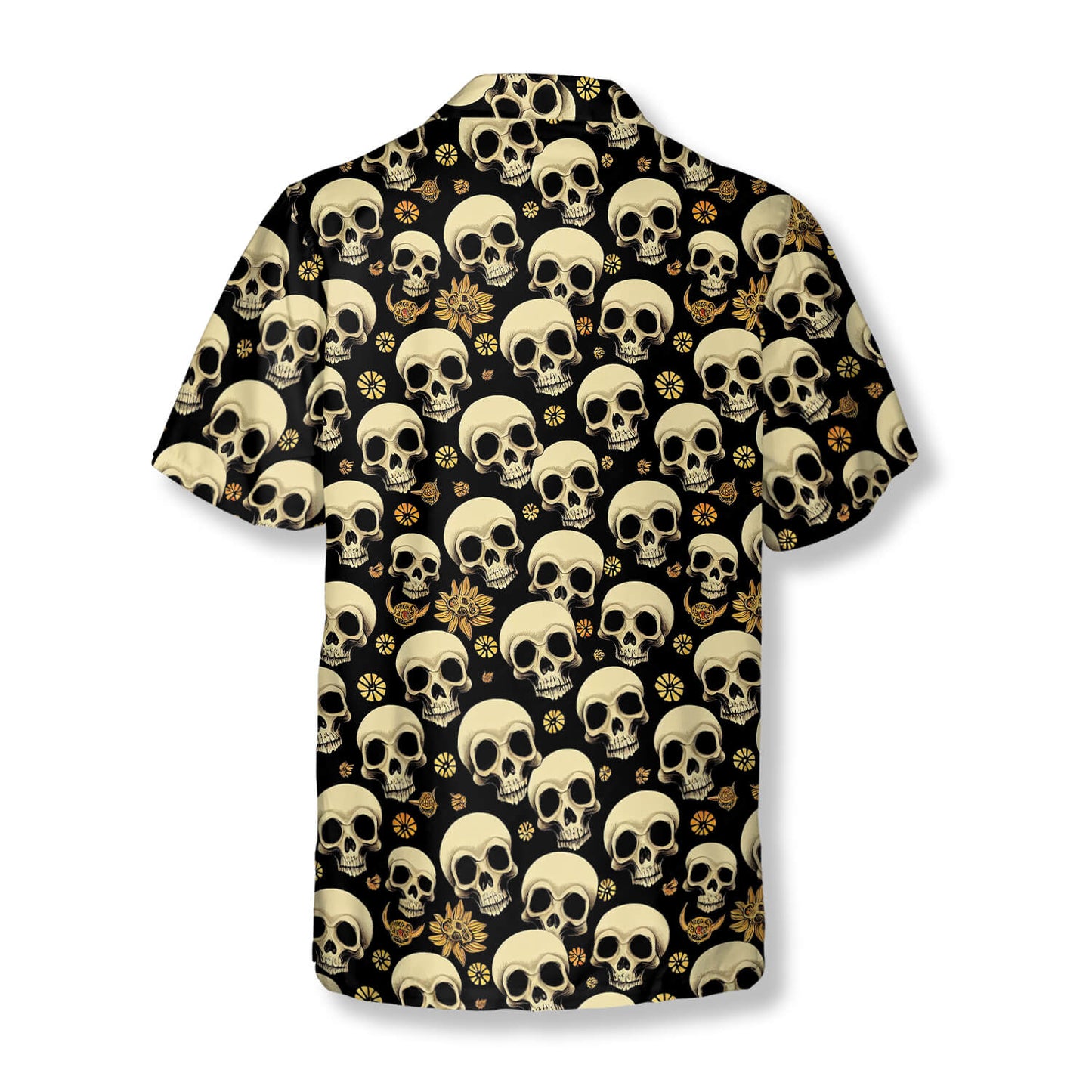 Vintage Floral Skull Hawaiian Shirt