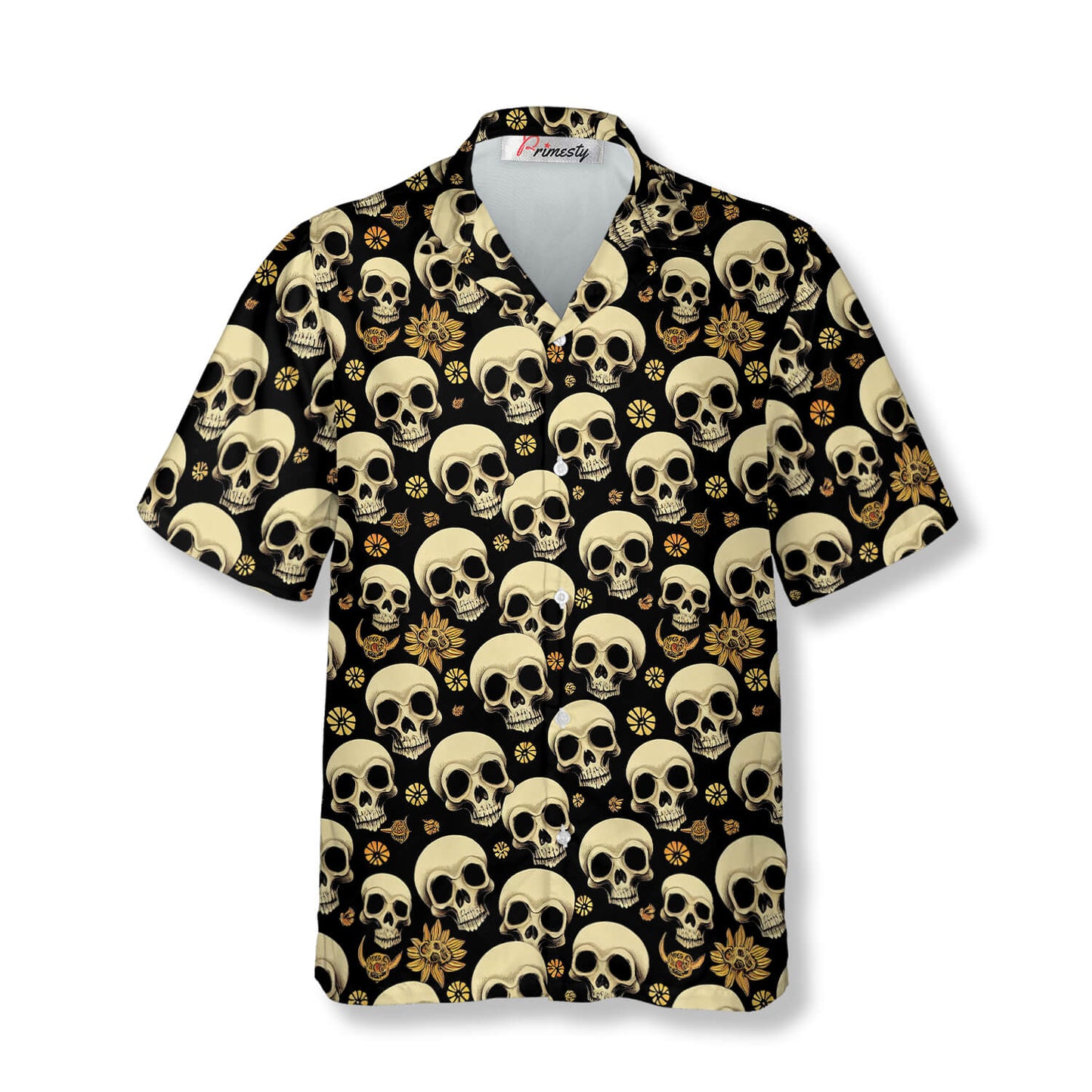 Vintage Floral Skull Hawaiian Shirt