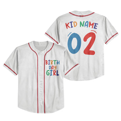 Custom Birthday Girl Baseball Jersey
