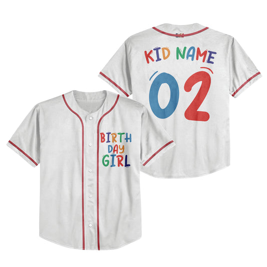 Custom Birthday Girl Baseball Jersey