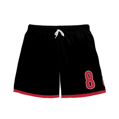 Custom Team Red and Black Bold Stripe Soccer Jersey