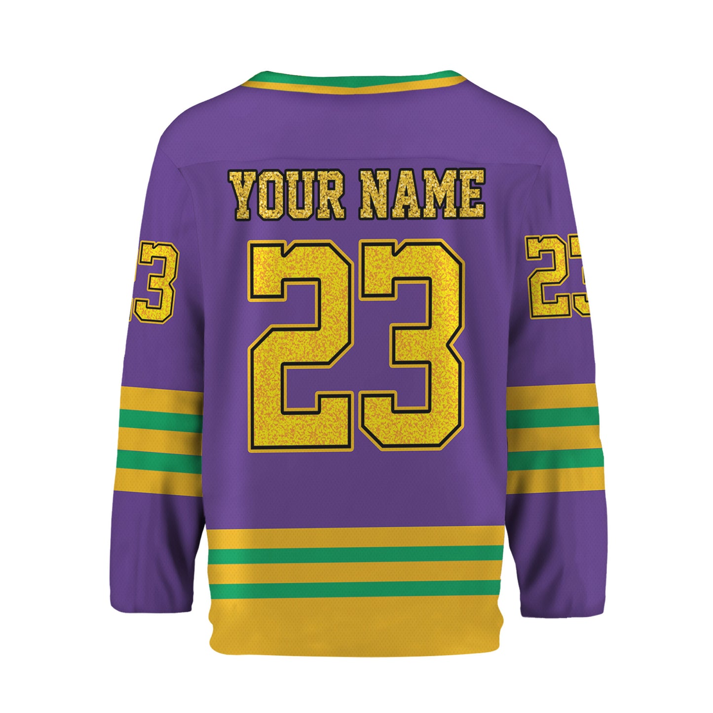 Custom Mardi Gras Purple Hockey Jersey