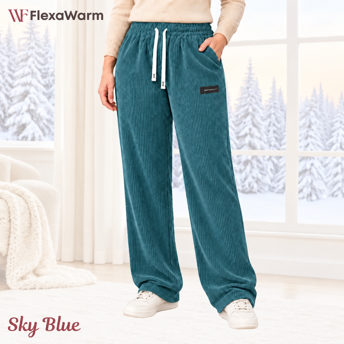 FlexaWarm pants - Sky Blue