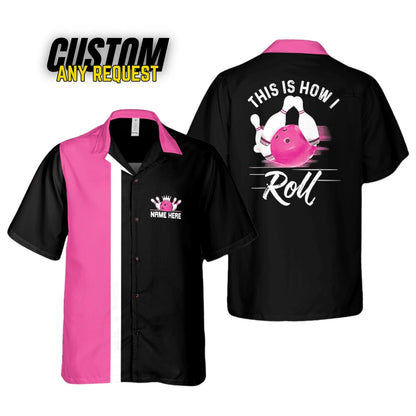 Personalized Retro Bowling Hawaiian Shirt, Custom Name Button Down Shirt, Bowler Shirts BL30