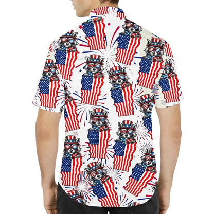 American Flag SeRaccoon American Flag Hawaiian Shirt For Men Women Youtha Turtle Hawaiian Shirt Men Women Youth, Patriotic Aloha Shirt (Copy)