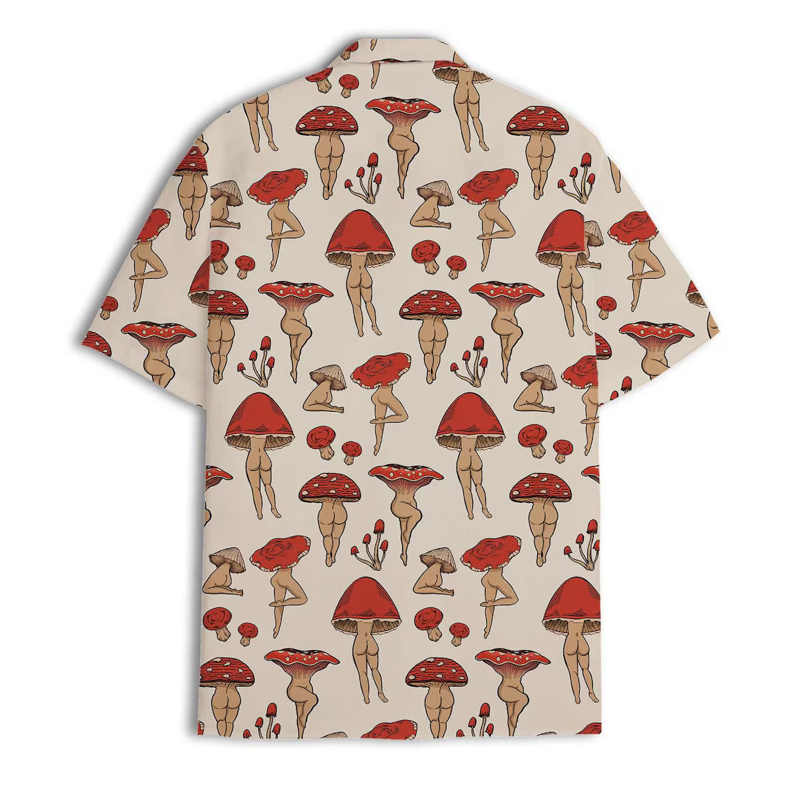 Mushroom Hawaiian Shirt for Men, Funny Novelty Print