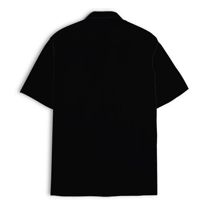 Black Cat Hawaiian Shirt: Funny Cat Button Down Short Sleeve