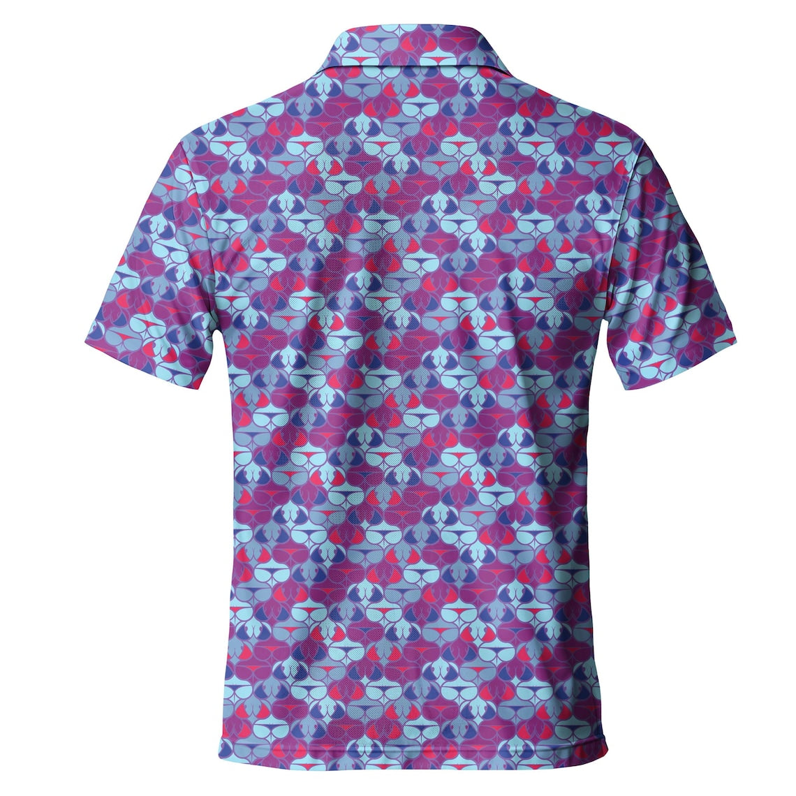 Funny Print Golf Polo Shirt - Men's Short Sleeve, Crazy Design