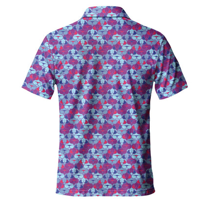 Funny Print Golf Polo Shirt - Men's Short Sleeve, Crazy Design