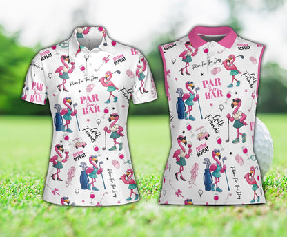 Flamingo Golf & Party Polo Shirt For Men And Women