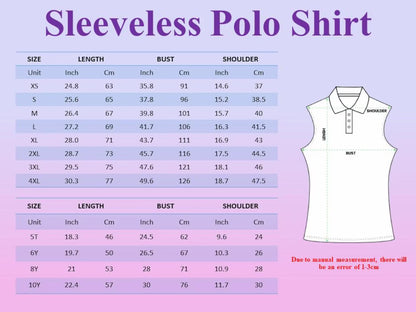 Custom Name Flamingo Golf Team Polo Shirt, Funny Summer Golfer Men Women Sleeveless Polo