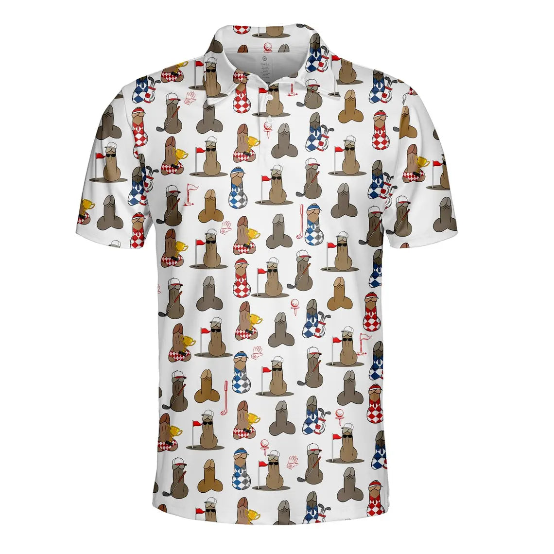 Funny Golf Polo Shirt for Men Women, Golf Button-Up Short Sleeve Shirt