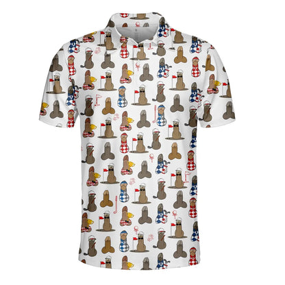 Funny Golf Polo Shirt for Men Women, Golf Button-Up Short Sleeve Shirt