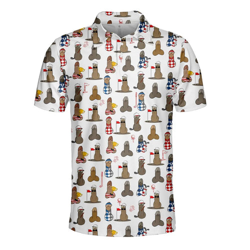 Funny Golf Polo Shirt for Men Women, Golf Button-Up Short Sleeve Shirt