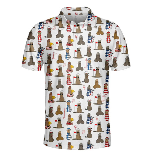 Funny Golf Polo Shirt for Men Women, Golf Button-Up Short Sleeve Shir