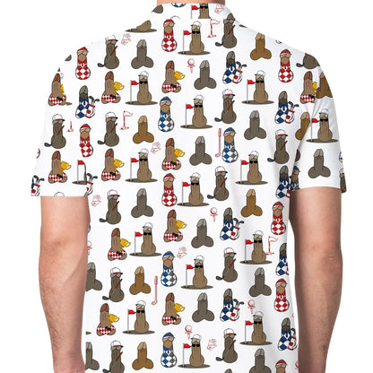 Funny Golf Polo Shirt for Men Women, Golf Button-Up Short Sleeve Shirt