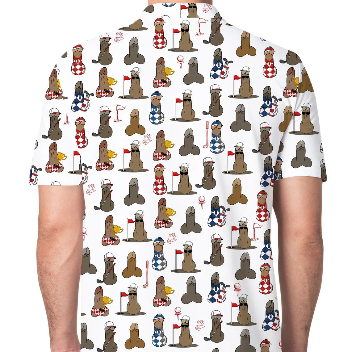 Funny Golf Polo Shirt for Men Women, Golf Button-Up Short Sleeve Shir