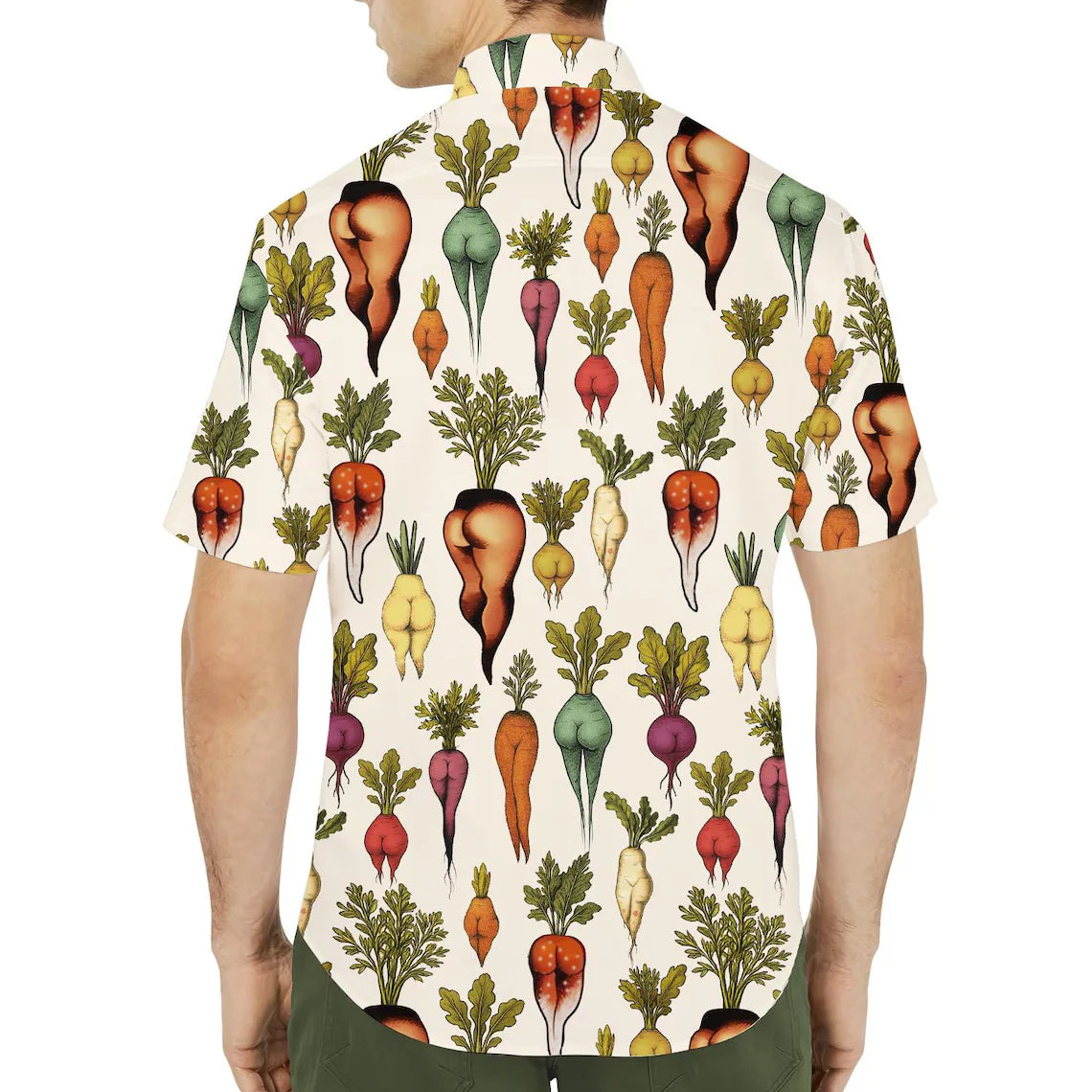 Funny Vegetable Butt Hawaiian Shirt for Men Women Youth, Summer Beach Shirt