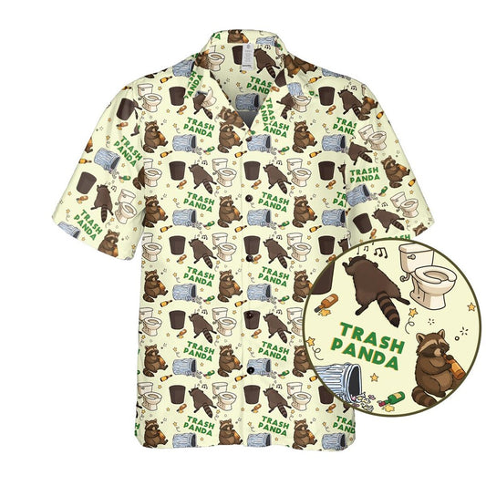Drunk Raccoon Hawaiian Shirt, Trash Panda Humor Gift
