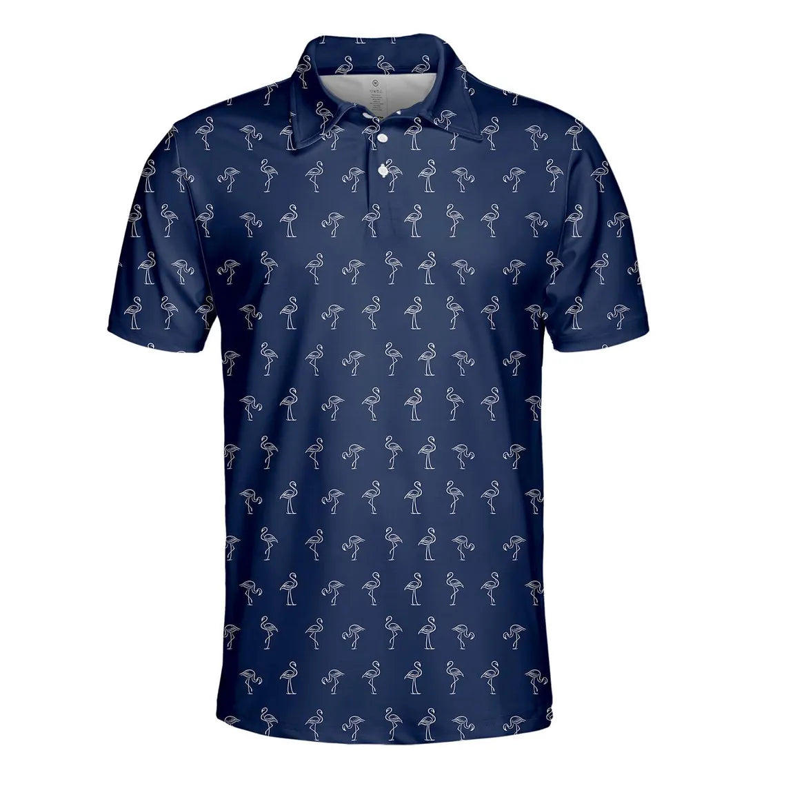 Flamingo Polo Shirt for Men Women, Funny Flamingo Golf Shirt Button Up, Tropical Golf Shirt, Cute Flamingo Print Summer Polo Gift