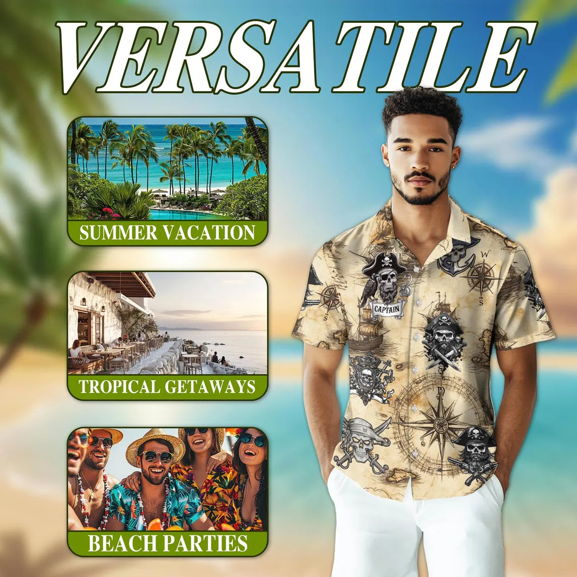 Floral Skull Hawaiian Shirt for Men Women Youth, Tropical Skull Aloha Shirt Short Sleeve Button Down Summer Shirt, Retro Gothic Beachwear (Copy)