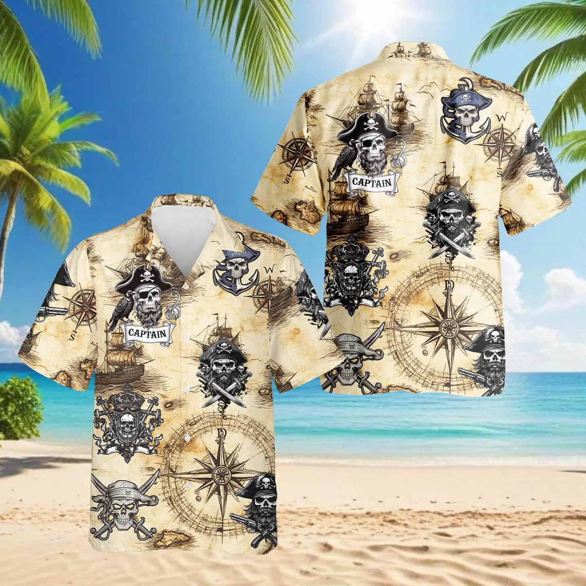 Floral Skull Hawaiian Shirt for Men Women Youth, Tropical Skull Aloha Shirt Short Sleeve Button Down Summer Shirt, Retro Gothic Beachwear (Copy)