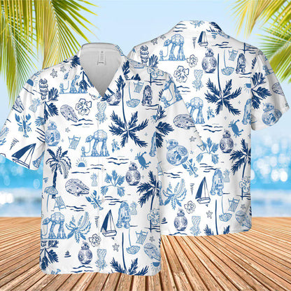 Tropical Cartoon Hawaiian Shirt Summer Beach