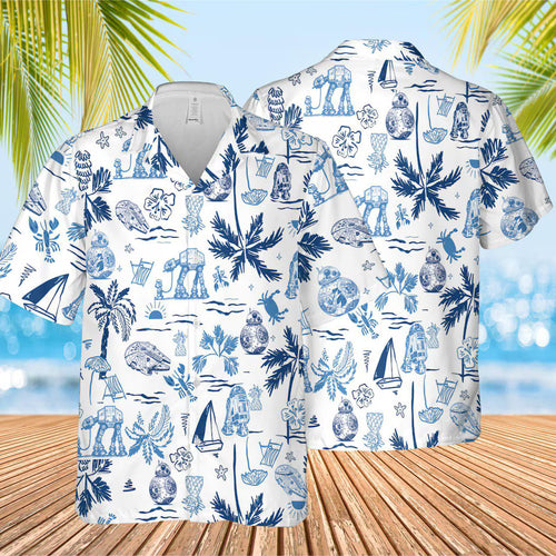 Tropical Cartoon Hawaiian Shirt Summer Beach