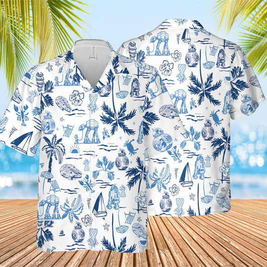 Tropical Cartoon Hawaiian Shirt Summer Beach
