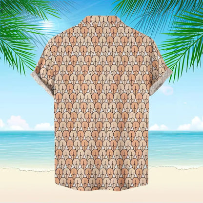 Fun Butt Print Hawaiian Shirt, Soft Hawaiian Shirt