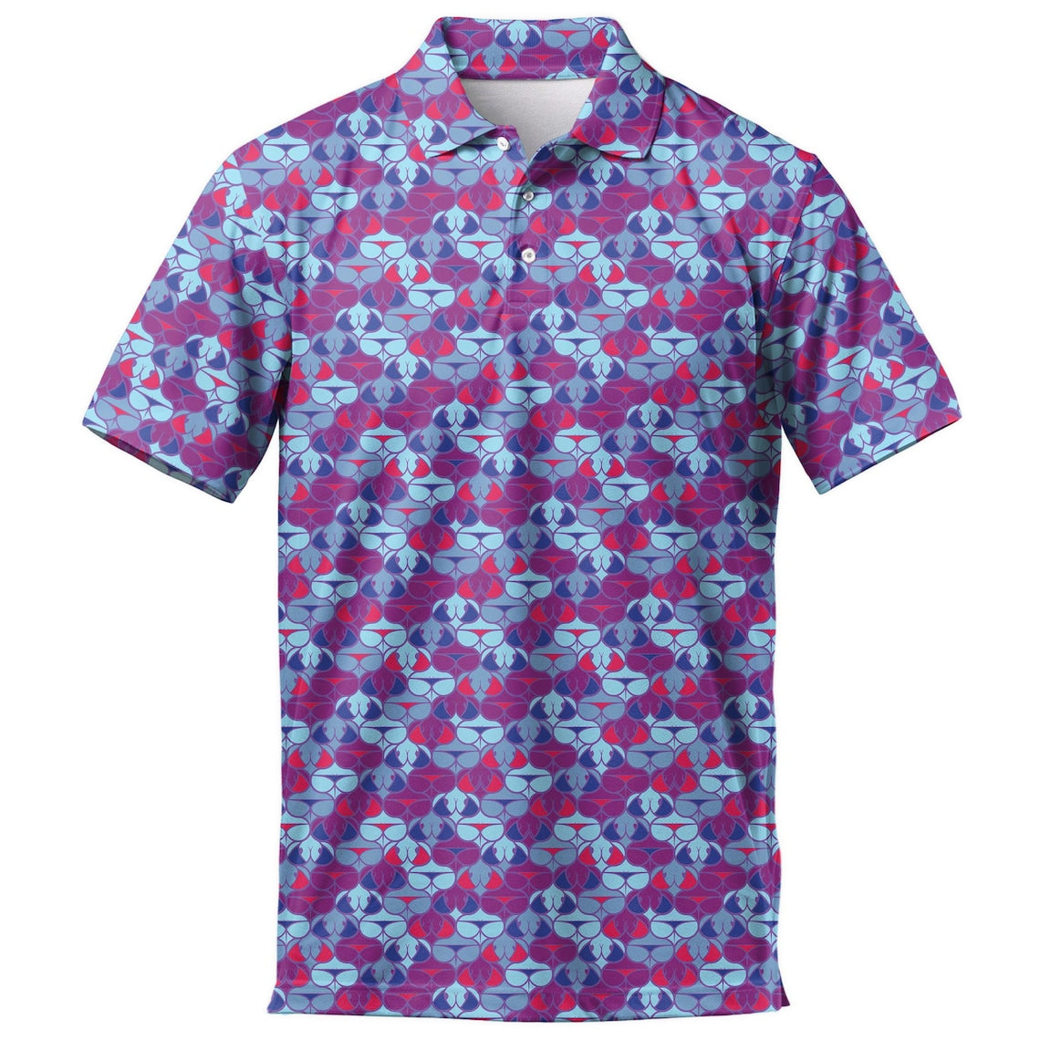 Funny Print Golf Polo Shirt - Men's Short Sleeve, Crazy Design
