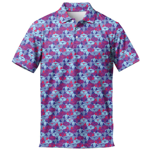 Funny Print Golf Polo Shirt - Men's Short Sleeve, Crazy Design