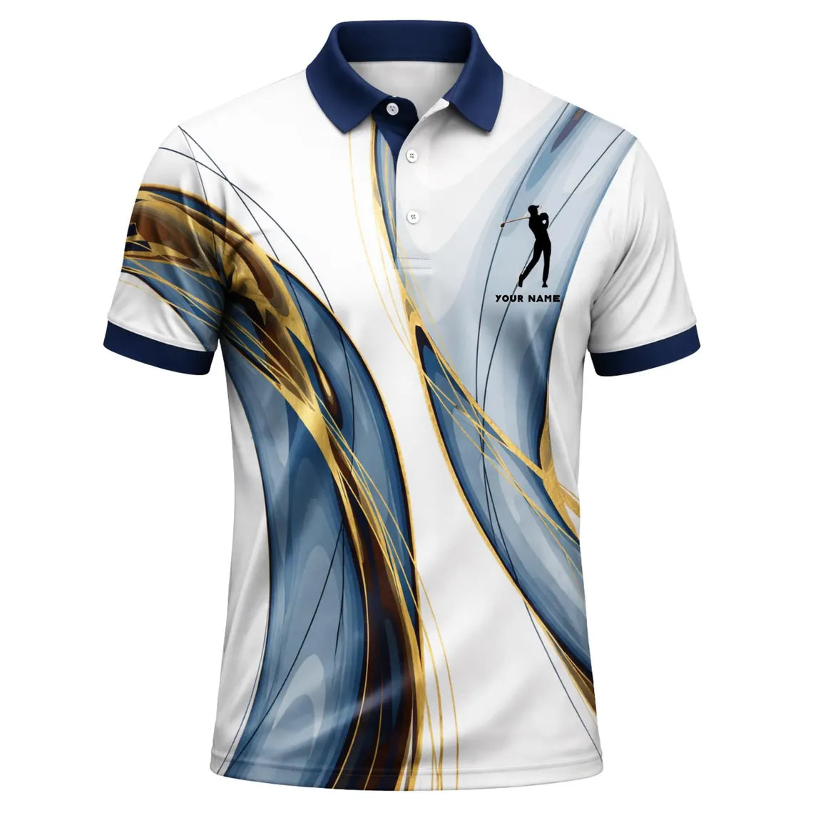 Custom Name Golf Polo Shirt for Men, Personalized Golfer Shirt