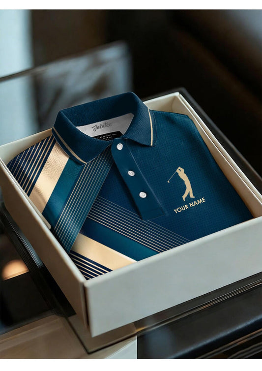 Personalized Golf Polo Shirt, Custom Name Golf Shirt for Men