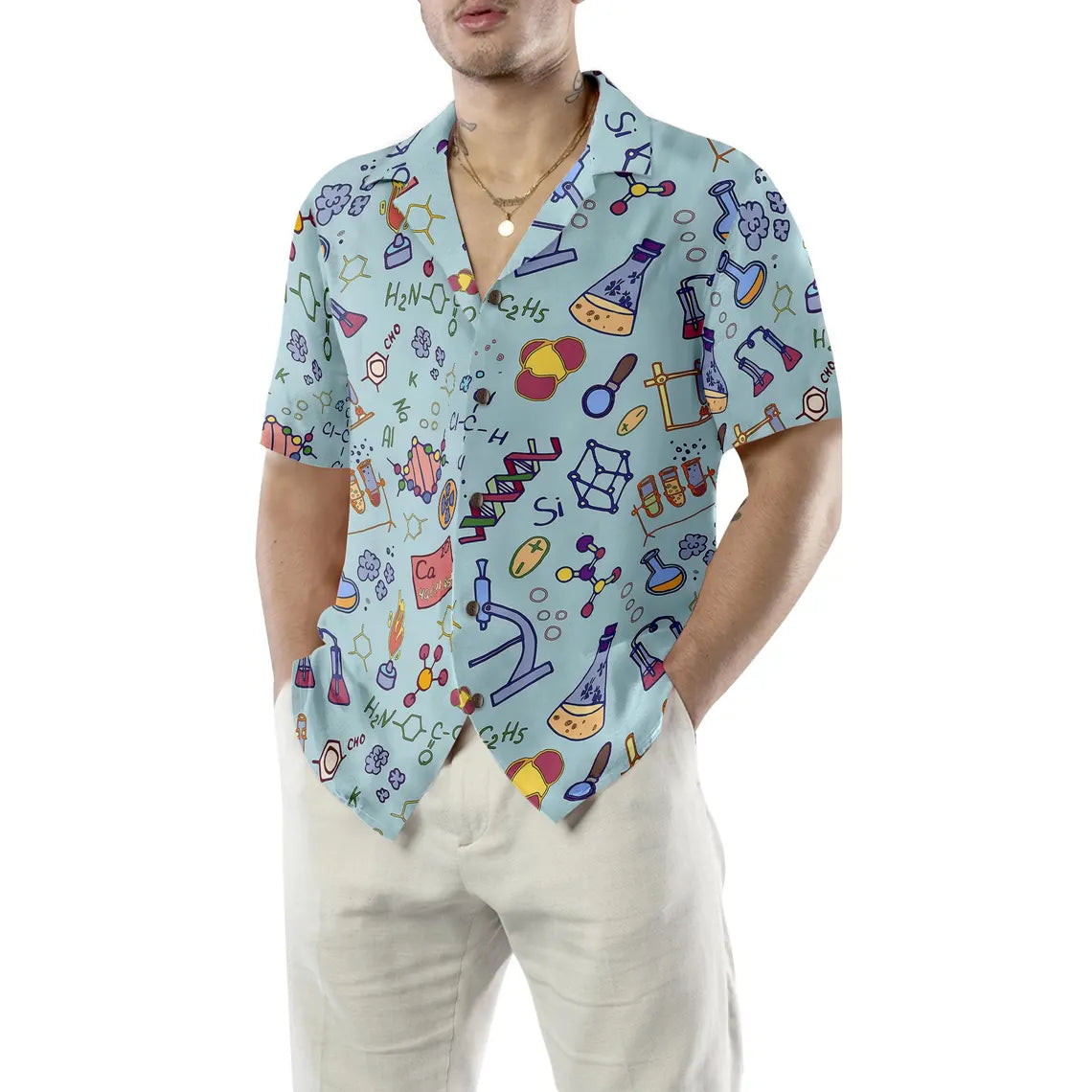 Chemistry Teacher Pattern Hawaiian Shirt