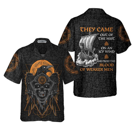 Viking Hawaiian Shirt, Norse Mythology Shirt, Raven Skull Shirt, Viking Warrior Shirt