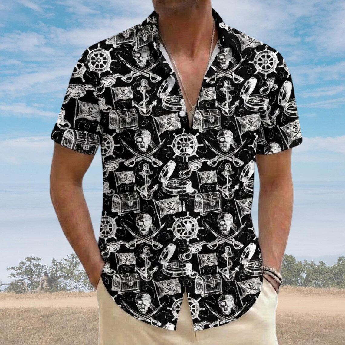 Skull Pirates Hawaiian Shirt