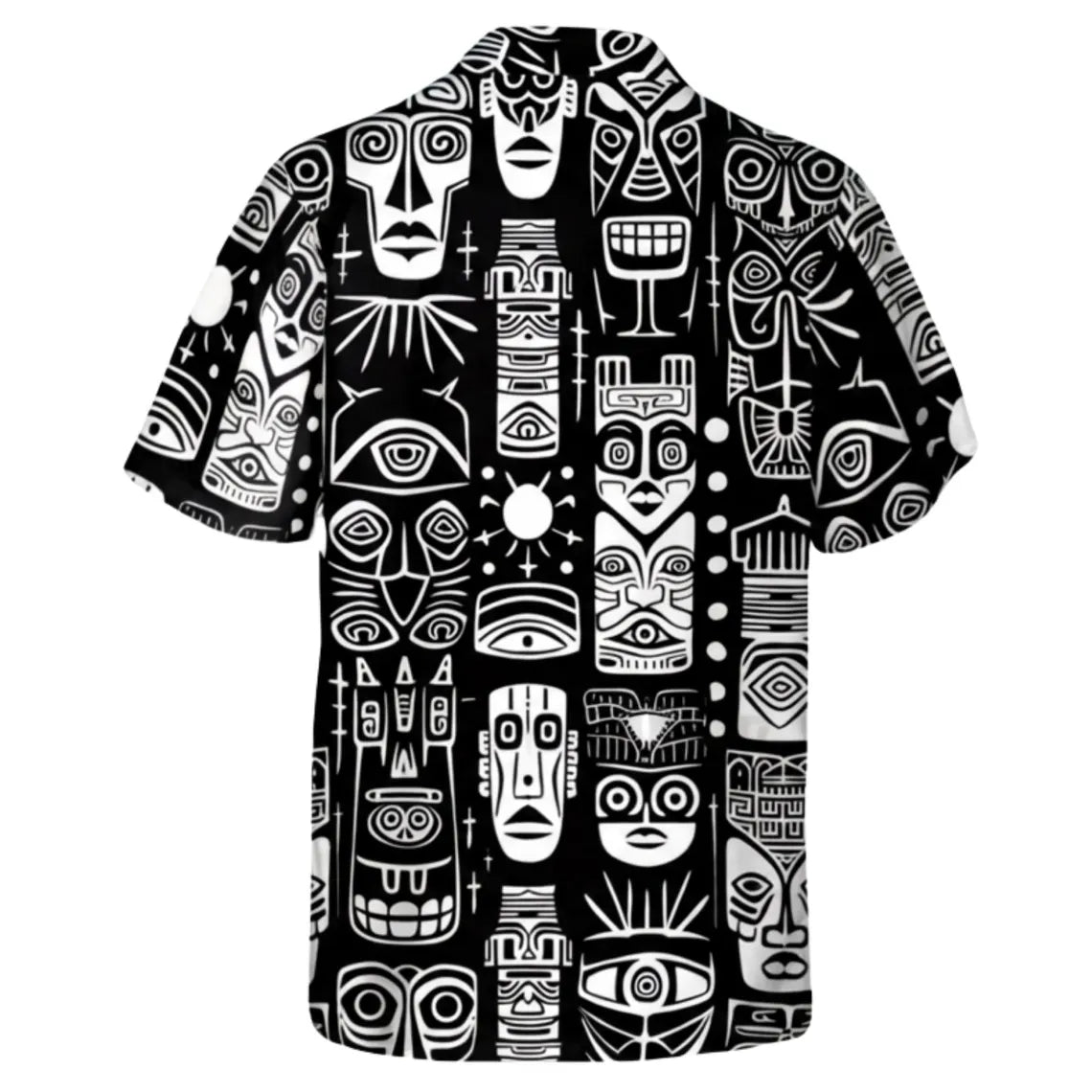Abstract Tiki Face Hawaiian Shirt