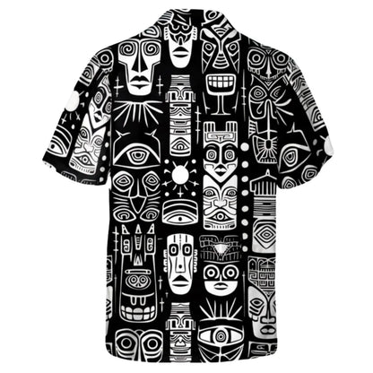 Abstract Tiki Face Hawaiian Shirt