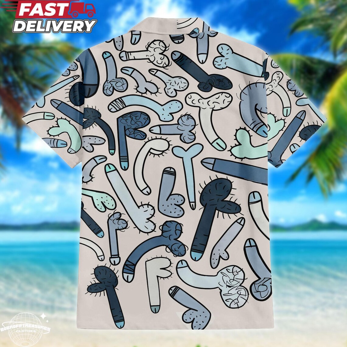 Rooster Sketch Hawaiian Shirt: Men's Aloha Button Down, Short Sleeve