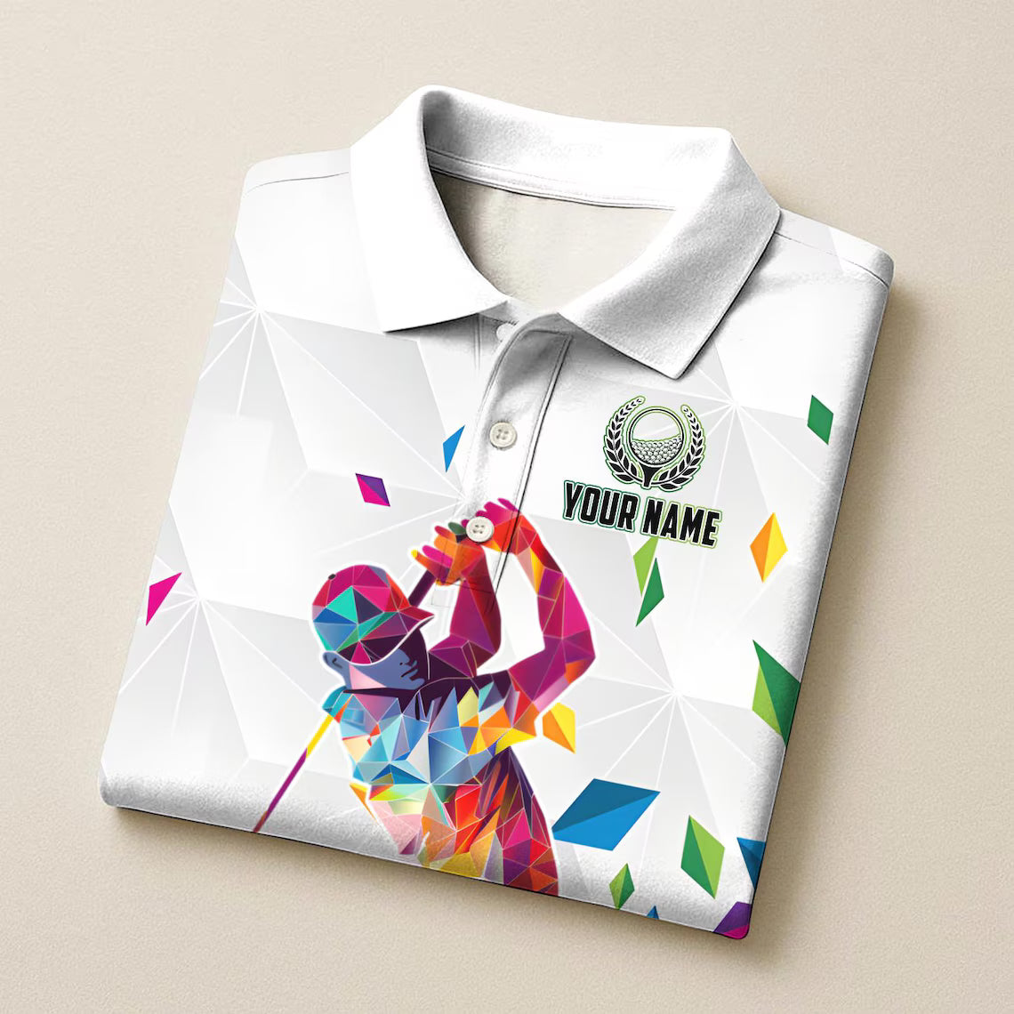 Rainbow Swing Golf Polo Shirt, Custom Team Name 3D Polo Shirt