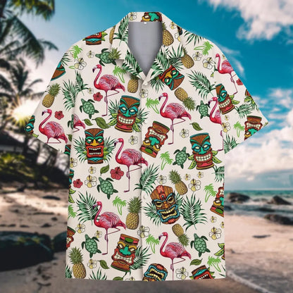 Tropical Tiki Hawaiian Shirt Aloha Beach Party Outfit