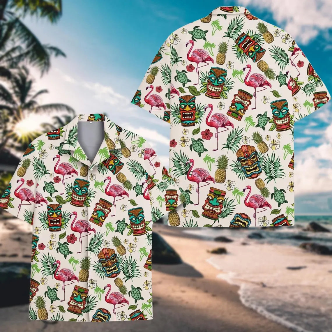 Tropical Tiki Hawaiian Shirt Aloha Beach Party Outfit
