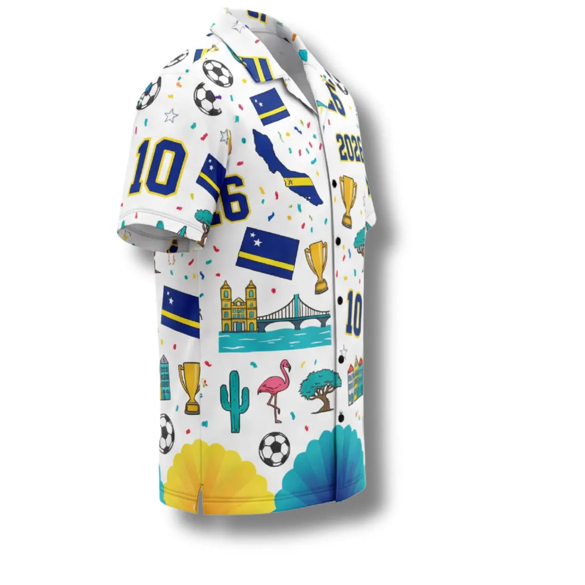 Curacao Hawaiian Shirt 2026 Soccer Fan Gift, Personalized Tropical Button Up Shirt