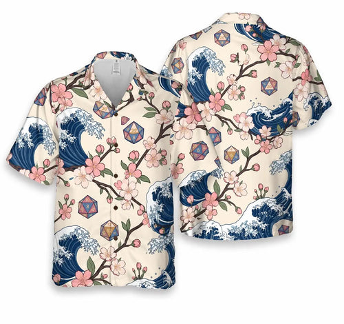 Japanese Wave Cherry Blossom Shirt
