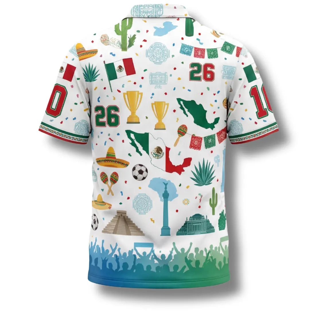 Custom Mexico Soccer Hawaiian Shirt, Personalized Summer Beach Wear